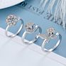 G418 Jewelry Personality Anti-Anxiety Fidget Rings Rose Flower Butterfly Women Spinning Ring