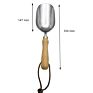 Garden Hand Tools Compost Soil Scoop with Wood Handle