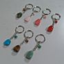 Gemstone Random Shape Key Chain Stone Fancy Jasper Rose Quartz Strawberry Crystal Carnelian Turquoise Tiger Eye Aventurine