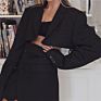 Ghx1585 Women Outfits 2 Piece Crop Blazer and Skirt Set