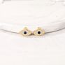 Gold Color Brass and Zircon Eye Charms Pendants Necklace and Bracelet Earring Diy Jewelry Accessories