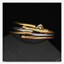 Gold Heart Stainless Steel Bangle Charm Bracelet for Women N95091