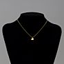 Gold Plated 316 Stainless Steel Chain Herringbone Heart Pendant Necklace Jewelry for Girls