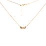 Gold Plated Multi-Ring Top Jewelry Rainbow Charm Pendant Necklace