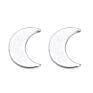 Gold Plating High Polish Tarnish Resistant Tiny Moon Stud Earrings Simple Solid Plain Moon Stud Earrings