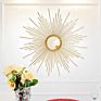 Golden Sunburst round Antique Metal Frame Interior Luxury Art Wall Hanging Mirror