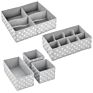 Gray Wave Point Kids Storage Boxes Drawer Storage Shelf Bins