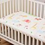 Guava Lotus Travel Crib Fitted Sheet with Name Grow Wild Crib Sheet Cotton Standard Crib Toddler Sheets