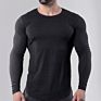 Gym Fitness Tight Fitting Quick Drying Long Sleeves Men Running Shirts Long Sleeve Solid Shirt Men Sport Tshirt