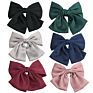 Hair Barrette Girls Satin Fabric Multi Color Hair Bow with Clip