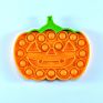 Halloween Pumpkin Fidget Sensory Mini Pop Fidget Toy, Kids Alphabet Food Level Silicone Push It Bubble Fidget Toy