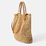 Hand-Woven Large Ladies Shoulder Bag Handbag Straw Beach Bag Travel Market Tote with Zipper for Women