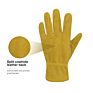 Handlandy Gift for Boys Girls Genuine Leather Bike Gloves Puncture Proof Garden Gloves Chore Yard Work Safety Gloves
