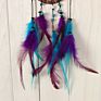 Handmade Indiana Dream Catcher Net with Feather Wooden Beads Dreamcatcher Circular Wall Hanging Car Home