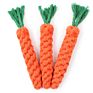 Handmade Knit Molar Jouet Pour Chien Cotton Rope Carrot Cotton Pet Rope Durable Chew Toy for Pets