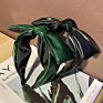 Handmade Luxury Pu Bow Knot Leather Headbands for Women Cute Solid Color Hairband Simple Wide Hair Loop Accessories
