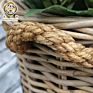 Handmade Natural Material Wicker Flower Storage Basket Willow Plant Planters with Plastic Liner