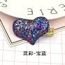 Handmade Newest Korean Style Twinkling Glitter Heart Shape Hairgrips Hair Clips for Baby