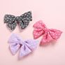 Handmade Polka Dot Bow Baby Hairpins Cotton and Linen Kids Bow Bb Hair Pin