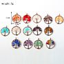 Handmade Wisdom Life Tree Pendant 7 Chakra Stone Rainbow Rose Green Crystals Necklaces