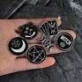 Handmade Witch Ouija Moon Tarot Book Gothic Enamel Pins Badge Denim Jacket Metal Crafts Gifts Brooches for Women Men