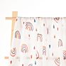 Happyflute Popular Rainbow Print 100% Cotton Muslin Swaddle 2 Layers Soft Feeling Swaddle Blankets Baby Wrap
