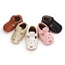 Hardsoled Baby Toddler Shoes 0-1 Year Boys and Girls Pu Leather Casual Toddler Shoes with Soft Soled Non-Slip
