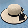 Hat Wide Birm Bowknot Ribbon Beach Travel Straw Hat for Women