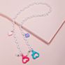 Heart Polymer Clay Pendant Sunglasses Chain Jewelry Kids Candy Color Acrylic Facemask Strap Cord Sunglasses Chain Strap