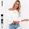 Heat Transfer Autumn Women's European and American Casual Loose round Neck Long-Sleeved Sweater Street Top