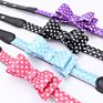 Heyri Pet Polka Dot Dog Accessories Pu Leather Bowknot Pet Collar Dual Layer Dog Tie Decorative Doted Dog Bow Tie Collars