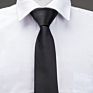 Hh-003 Solid Slim Necktie Black Skinny Ties for Men