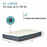 High Resilience Foam Dog Bed Crate Mat Kennel Pad with Soft Warm Plush, Anti-Slip Washable Mattress for Pets