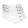 High Transparent Cosmetic Storage Jewelry Display Case Acrylic 5 Drawer Makeup Organizer