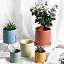 Home & Garden Colourful Ceramic Cylinder Flowerpot Flower Plant Pot Planter 