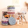 Home Decoration Design Printing round Linen Seat Cushion Office Sofa Cartoon Pillow