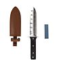 Hori Hori Gardening Knife with Diamond Sharpening Rod Stainless Steel 12Inch Think Sheath, Gift Box, Ideal Gardening Digging