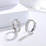 Hotsale 925 Sterling Silver Hoop Earrings in White Color