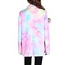 In-Stock Women Quarter Zip Tie Dye Pv Fleece Pullover