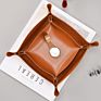 In Stock Folding Leather Valet Tray Pu Leather Organizer Tray with Small and Big Size