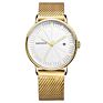 In Stock Metal Texture 40Mm Dial Scale Display Men's Quartz Business Casual Watch