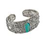 Indian Style Vintage Tibetan Silver Turquoise Bangle Butterfly Jewelry Cuff Wide Bracelet