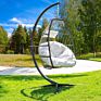 Indoor Luxury Rattan Chair Patio Egg Shape Hanging Set Lazy Swing Chairs for Sales