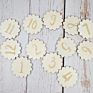 Infant Memory Card Flower Fridge Wooden Craft Laser Engraving Monthly Milestone Card