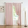 Innermor Linen Textured Window Curtains with Pom Pom for Bedroom Living Room Kids Panels for Light Filtering