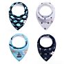 Ins 4 Pack Baberos Babadores Organic Cotton Toddler Girl Drool Babies Bib Set Waterproof Plain Apron Bandana Baby Bibs