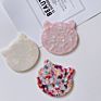 Ins Marble Pattern Animal Cat Mirror Acetate Cat Mirror Cute Portable Makeup Cosmetic Mirror