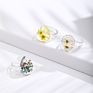 Ins Rings Women Special Design 3D Resin Ring Dry Flower Transparent Resin Ring Set for Women Girls
