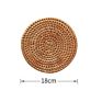 Insulated Pot Holder & Placemats for Kitchen Office 18Cm Hand Woven Rattan Pads Teacup & Coffee Mat Set
