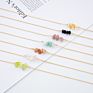 Irregular Chips Stone Beads Natural Gemstone Pendant Necklace Delicate Gold Plated Chain with Natural Stone Charms Necklace